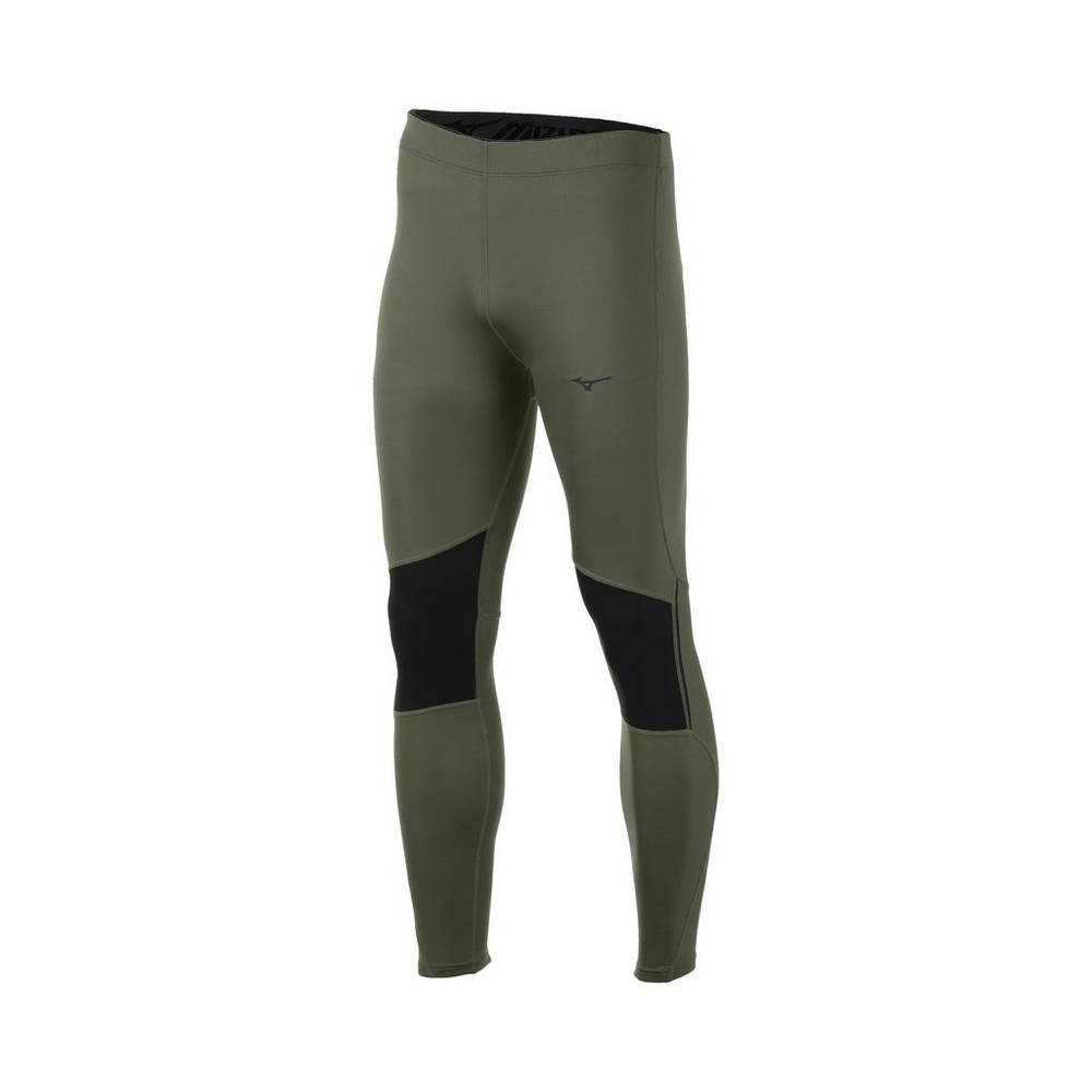 Panske Legíny Mizuno Breath Thermo® Zelene/Čierne Vypredaj BGQT42985